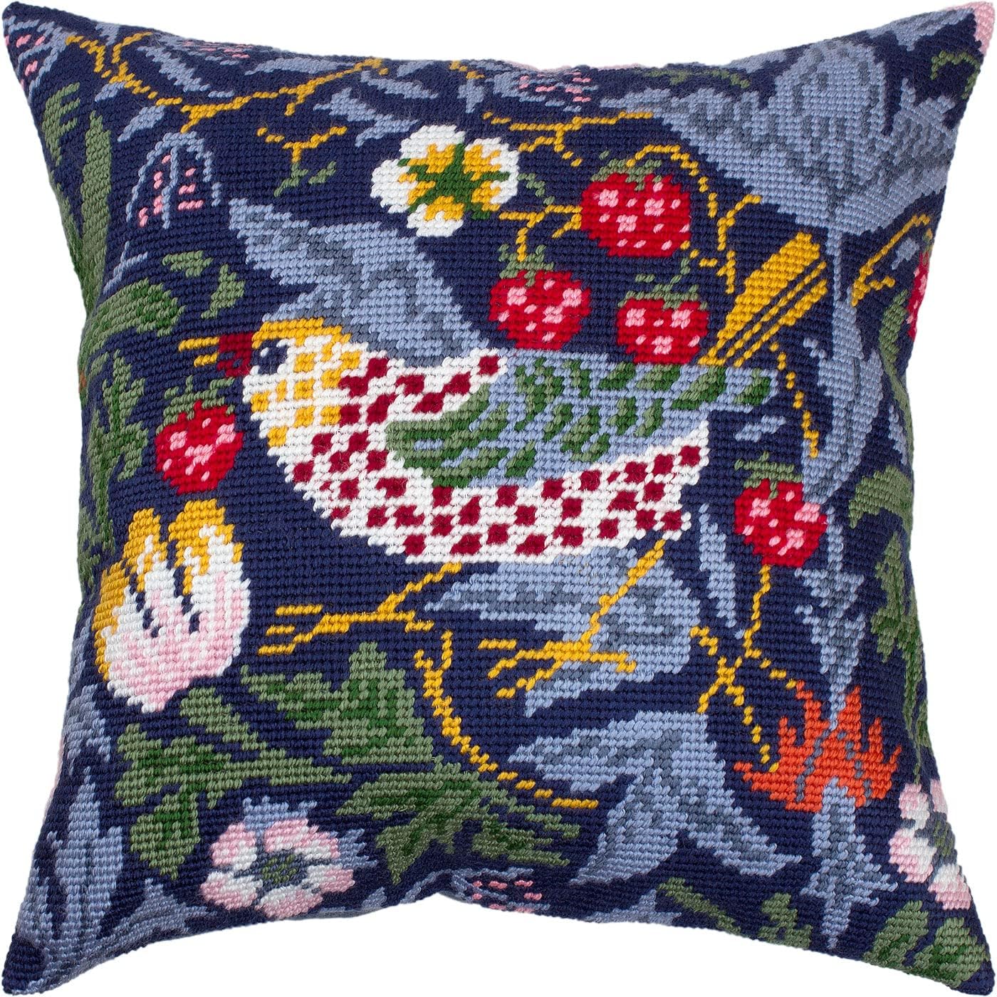 Tapestry Needlepoint Kit for Adults with Strawberry Thief Design