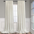 Pitalk 120 in Linen Blend Curtains 2-Pack - Semi Sheer Privacy Panels