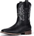 Suokdil Cowboy Boots for Men - Comfortable Retro Western Style