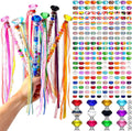 Garden Beaded Stakes 12-Pack DIY Fairy Wand Set - Colorful Outdoor