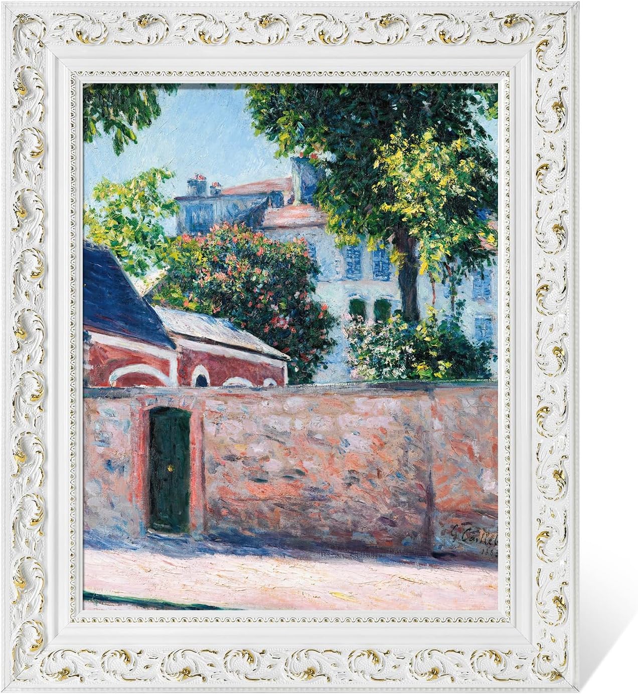 Ornate Frame for 16x24 Canvas Art Prints - Elegant White Design