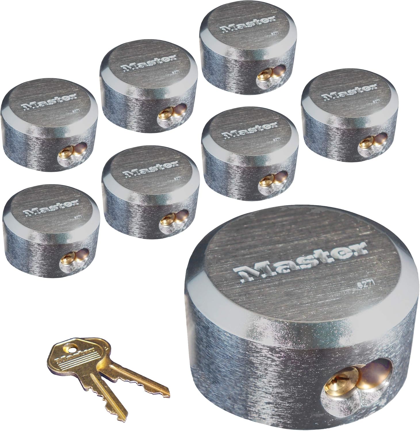 Master Lock 6271KA ProSeries 8 Pack Hidden Shackle Padlocks
