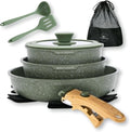 Kitchen Academy Removable Handle Pots and Pans Set - Space-Saving RV