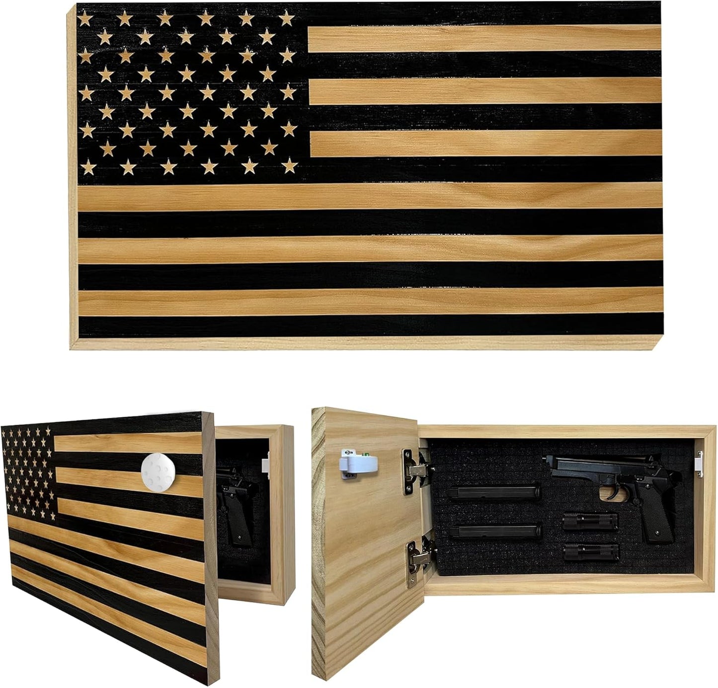 American Flag Hidden Gun Safe for Quick Access and Security