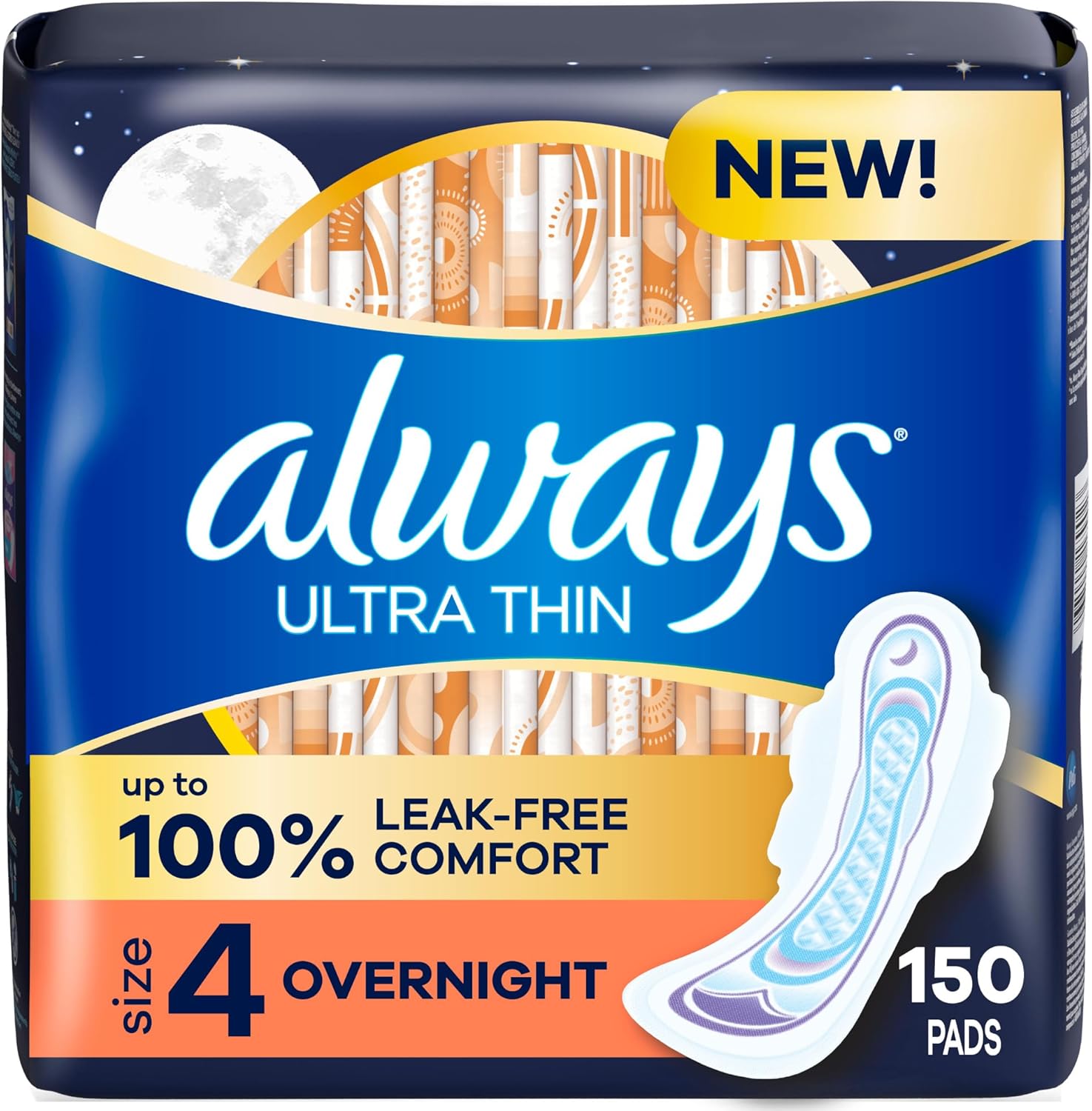 Always Ultra Thin Overnight Pads for Ultimate Comfort