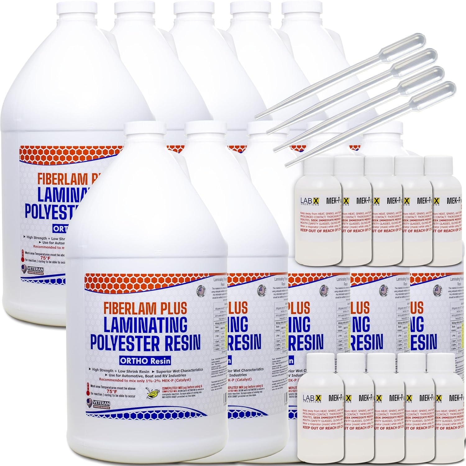 FIBERLAM Plus Polyester Resin for Fiberglass Laminating Projects