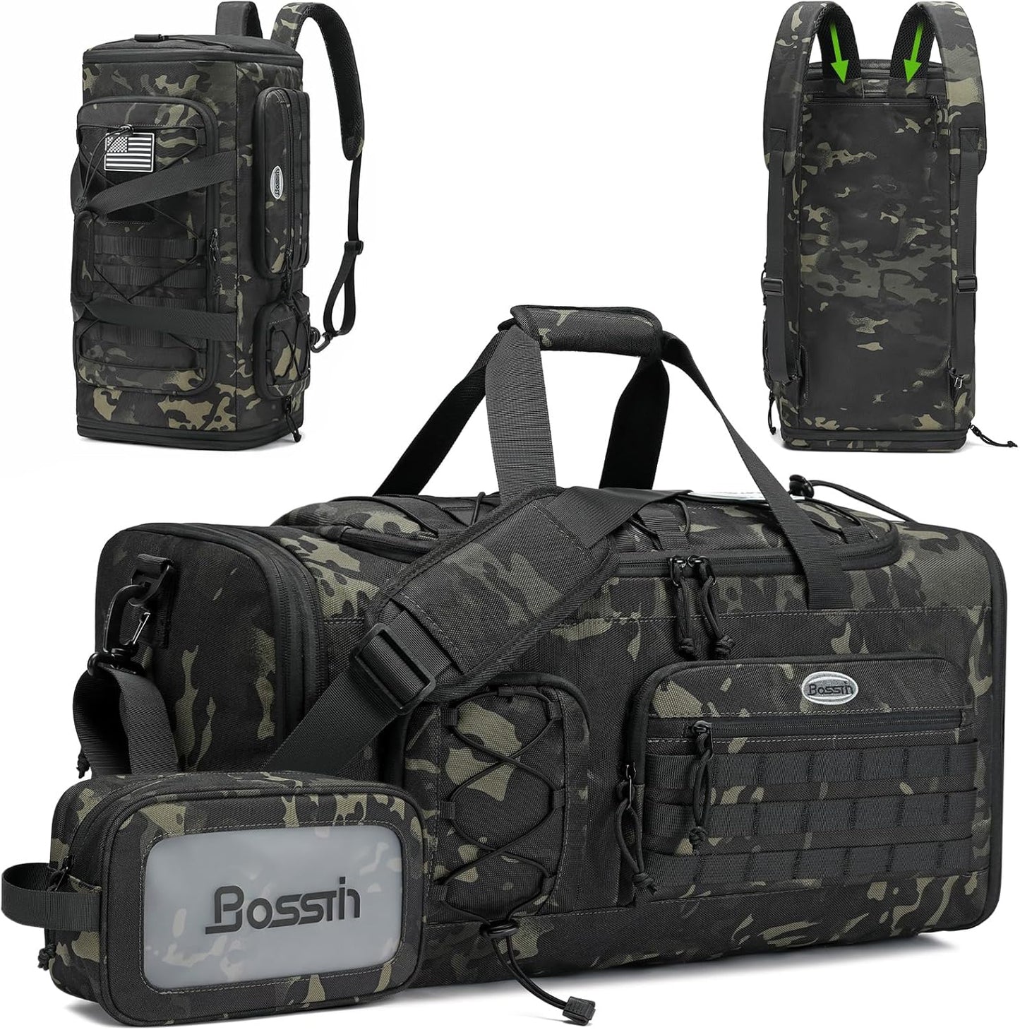 Versatile 45L Gym Bag with Shoe Compartment for Travel & Sports