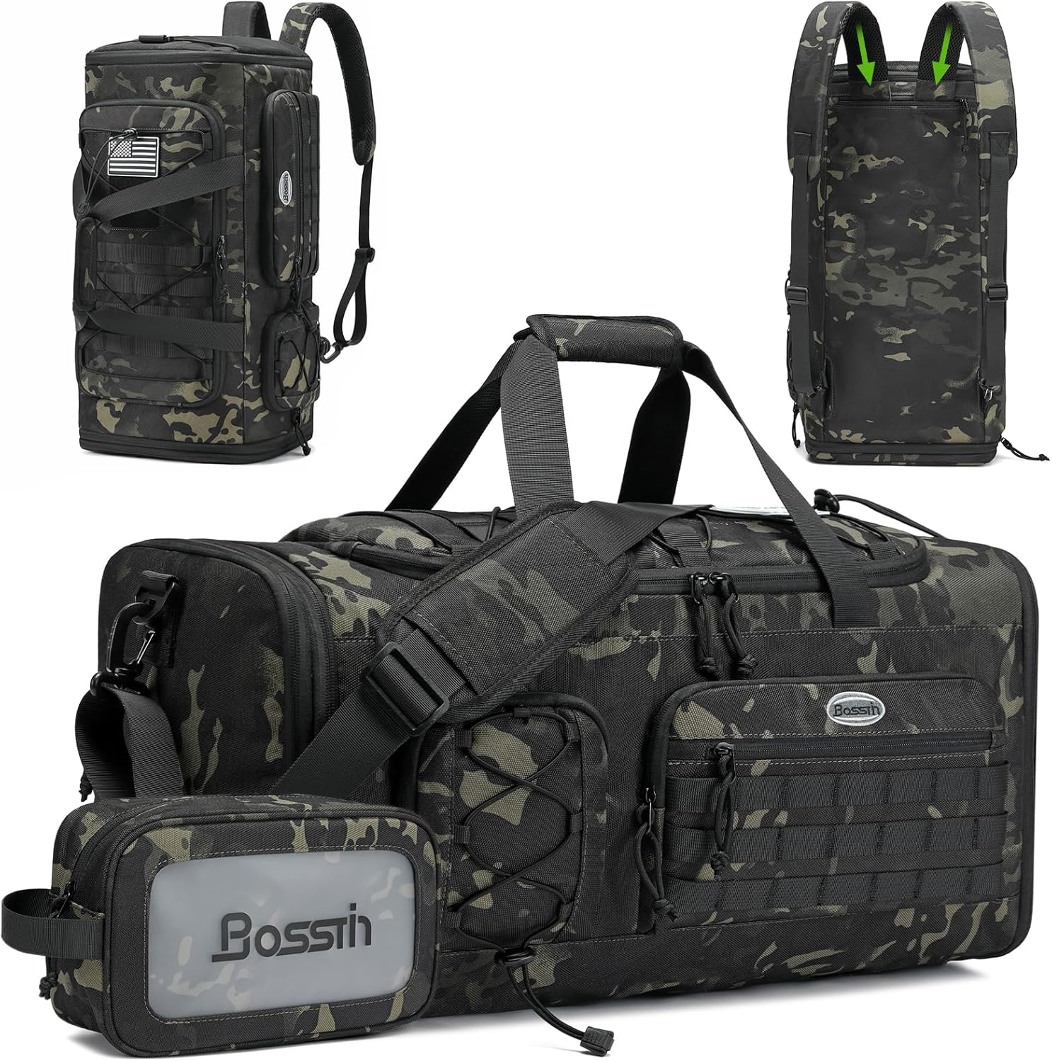 Versatile 45L Gym Bag with Shoe Compartment for Travel & Sports