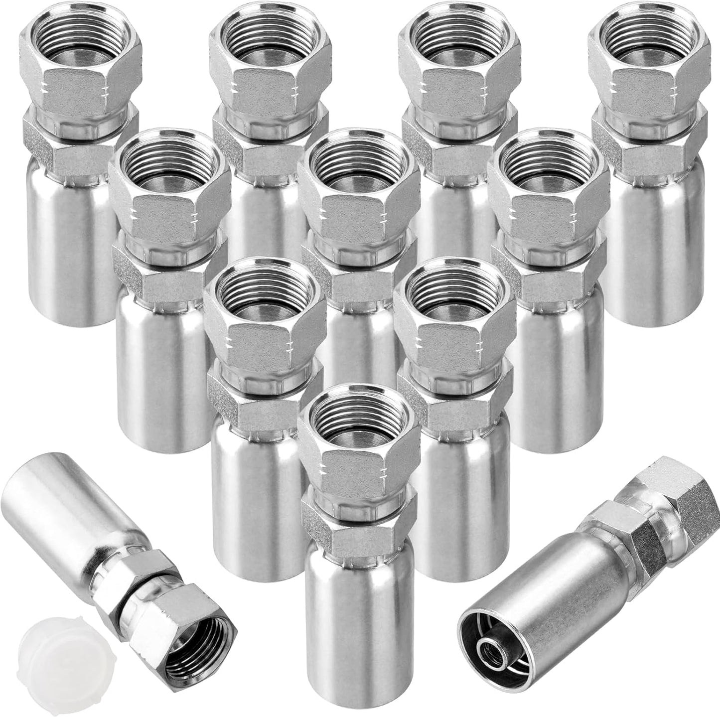 12 Pack 3/8 Hydraulic Hose Fittings for Secure Connections