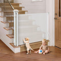 Retractable Baby Gate for Stairs 55in Wide, 38in Tall - One-Hand