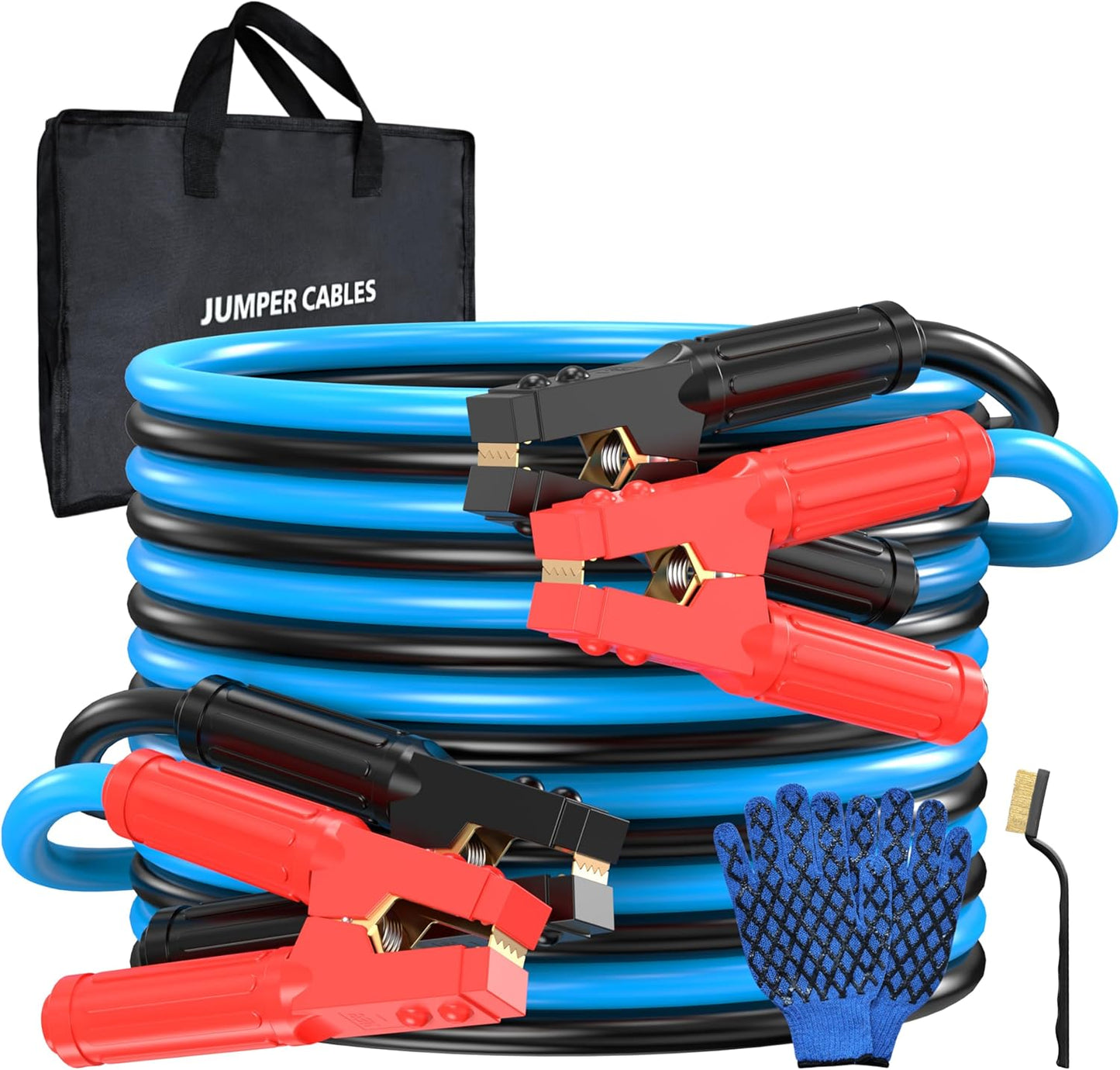 0 Gauge 25 Feet Jumper Cables for Heavy Duty Automotive Use