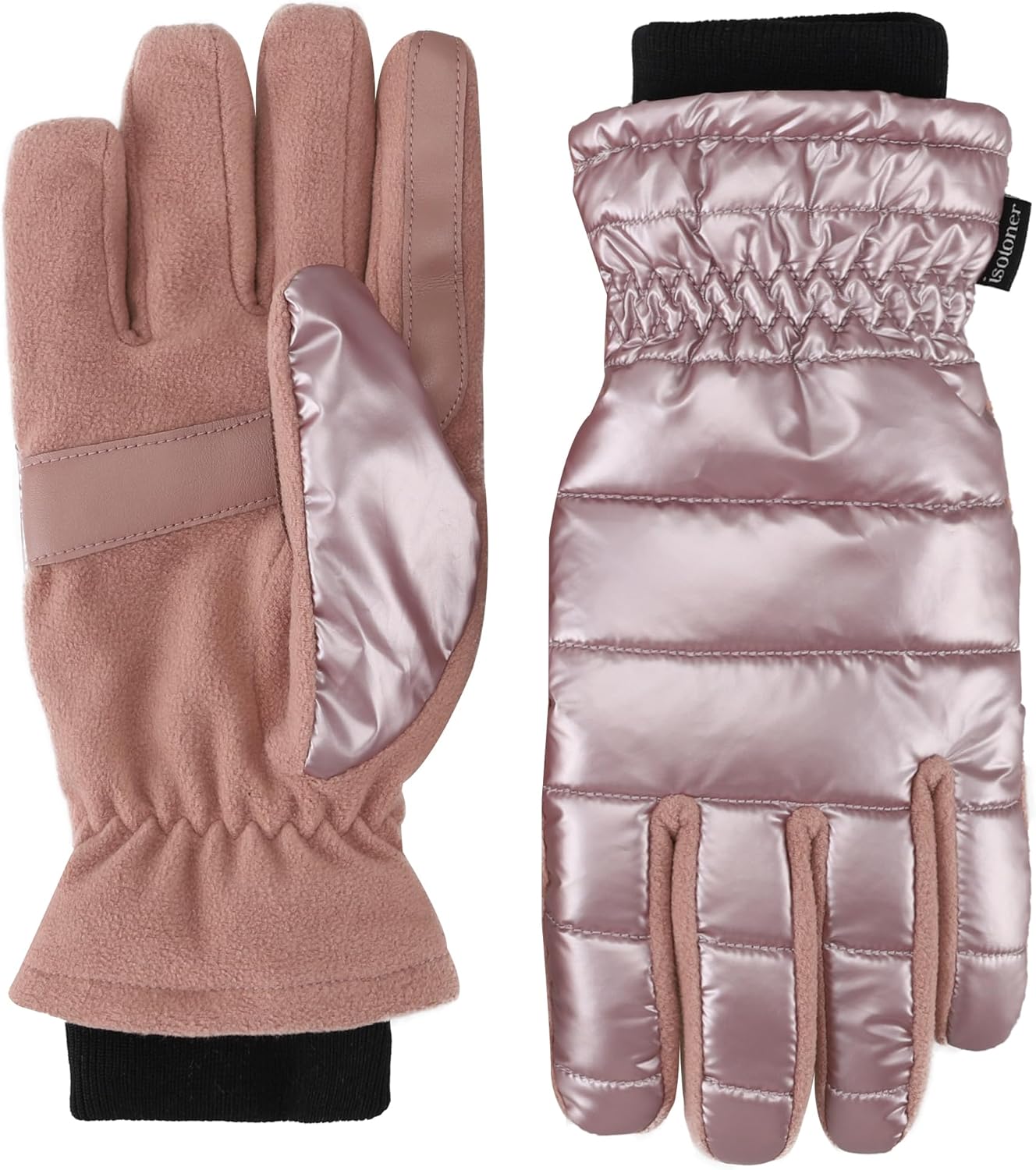 Water Repellent Touchscreen Gloves for Women with Iridescent Style