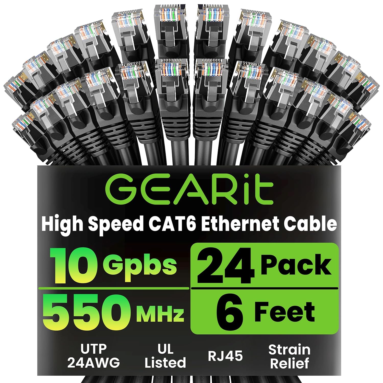 High-Performance Cat 6 Ethernet Cable Pack for Fast Networking