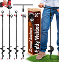 30 inch Ground Anchors Heavy Duty Screw In - Kit of 4