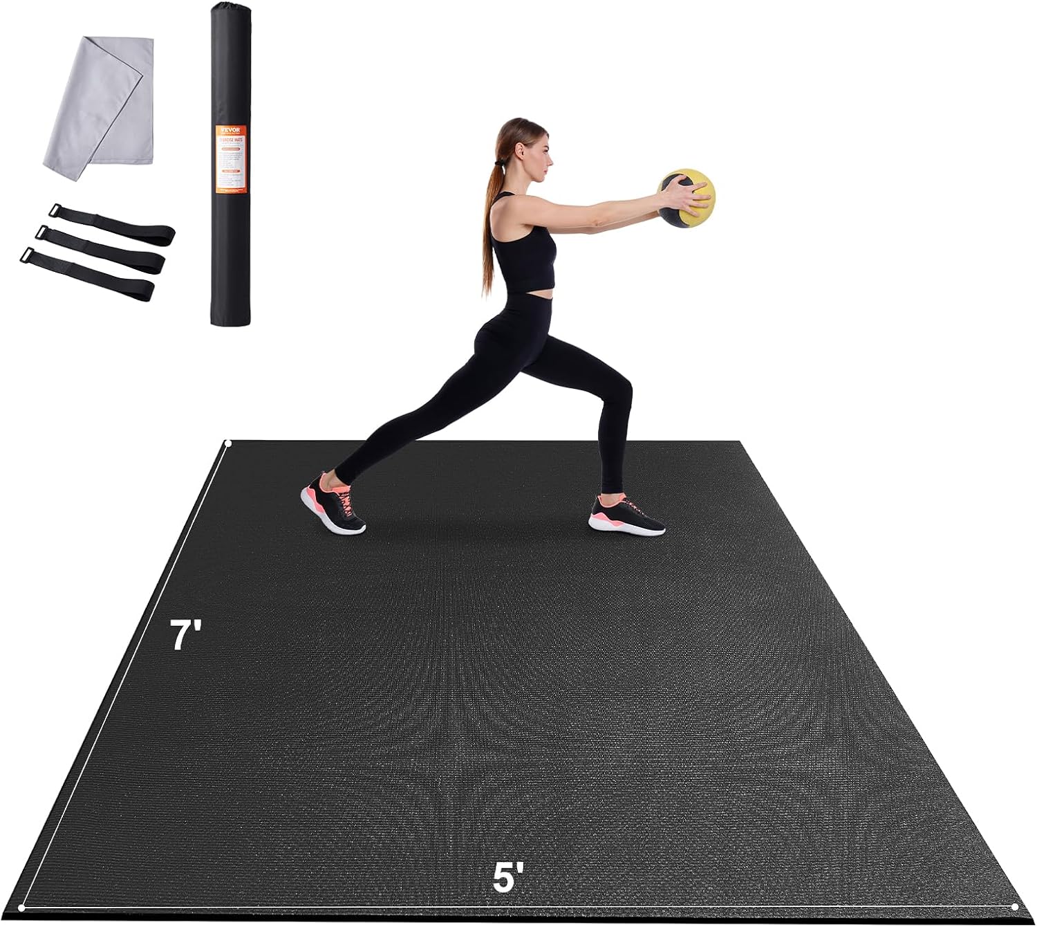 Premium Non-Slip Yoga Mat - 7x5ft