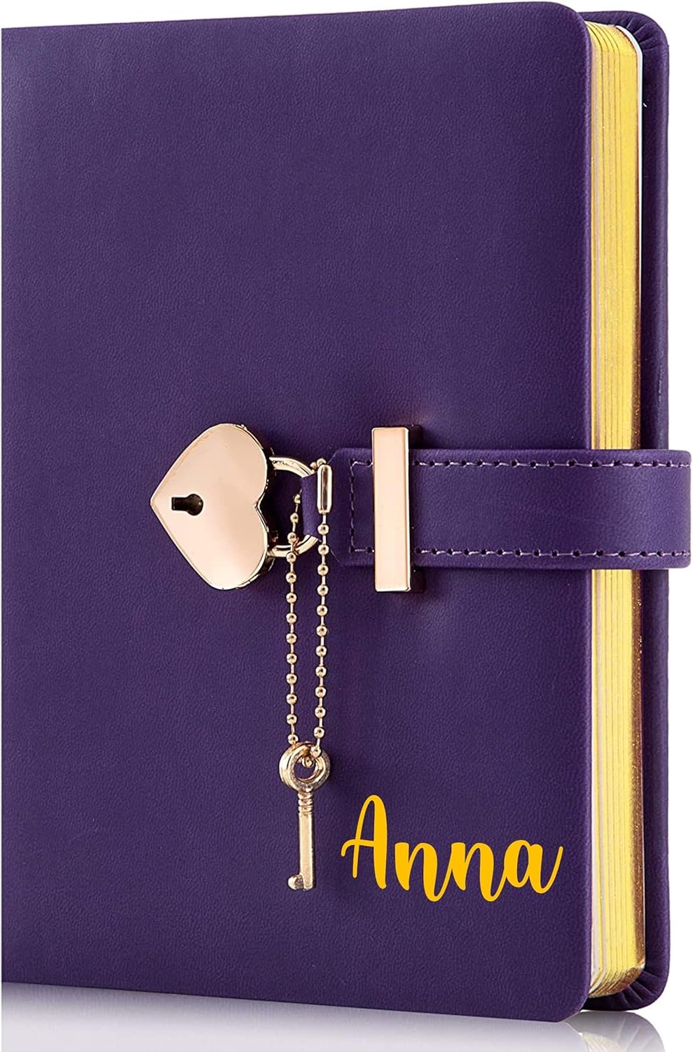 Personalized Heart Shaped Lock Diary with Key for Girls