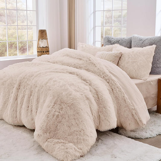 Sasttie 3-Piece Fluffy Duvet Cover Full for Cozy Winter Nights
