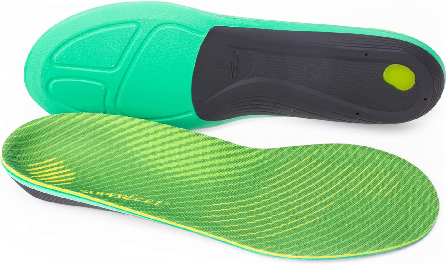 Superfeet RUN Comfort Insoles for High Arch Support in Shoes