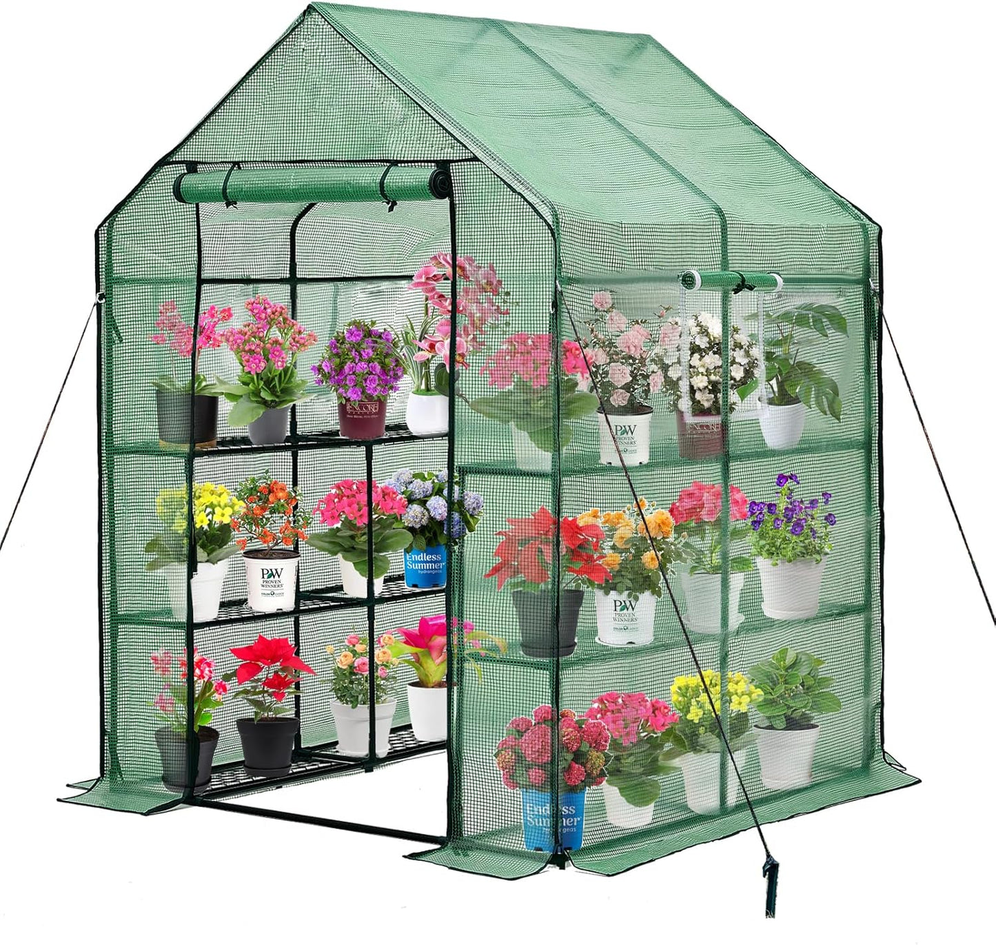 Walk-in Greenhouse for Outdoors with Heavy Duty Steel Frame