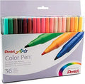 Pentel Color Pen Set of 36 Assorted - Vivid Water-Based Pens