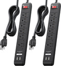 Cable Matters 6-Outlet Surge Protector with USB Ports - Reliable Home