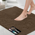 Bath Rug Mat 60x24 Brown Chenille Runner - Thick Soft Absorbent