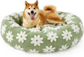 Donut Large Dog Bed Round Calming Bed - Plush Support for Medium Dogs