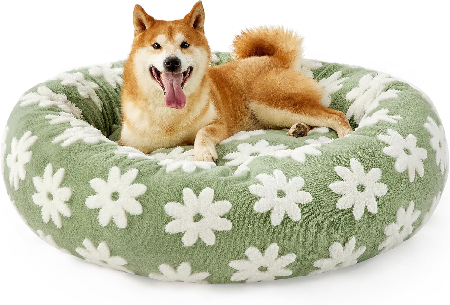 LE SURE Donut Large Dog Bed - Plush Anti-Anxiety Pet Bed