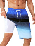 SILKWORLD Men's Swim Trunks with Compression Liner - Quick Dry 9in