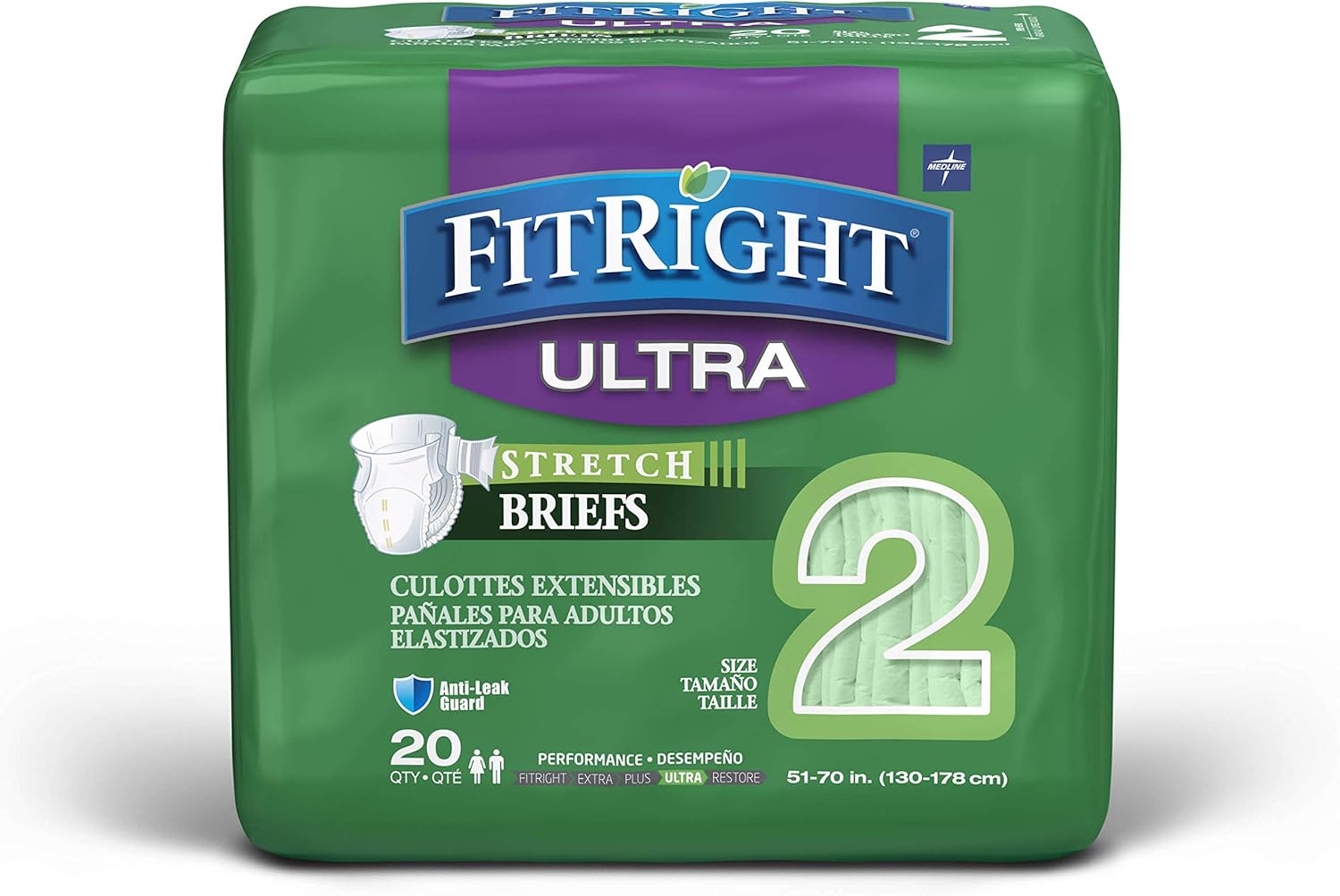 Medline FitRight Stretch Ultra Adult Briefs - Heavy Absorbency!