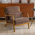 Mid Century Modern Accent Chair with Lumbar Pillow - Plush Chenille