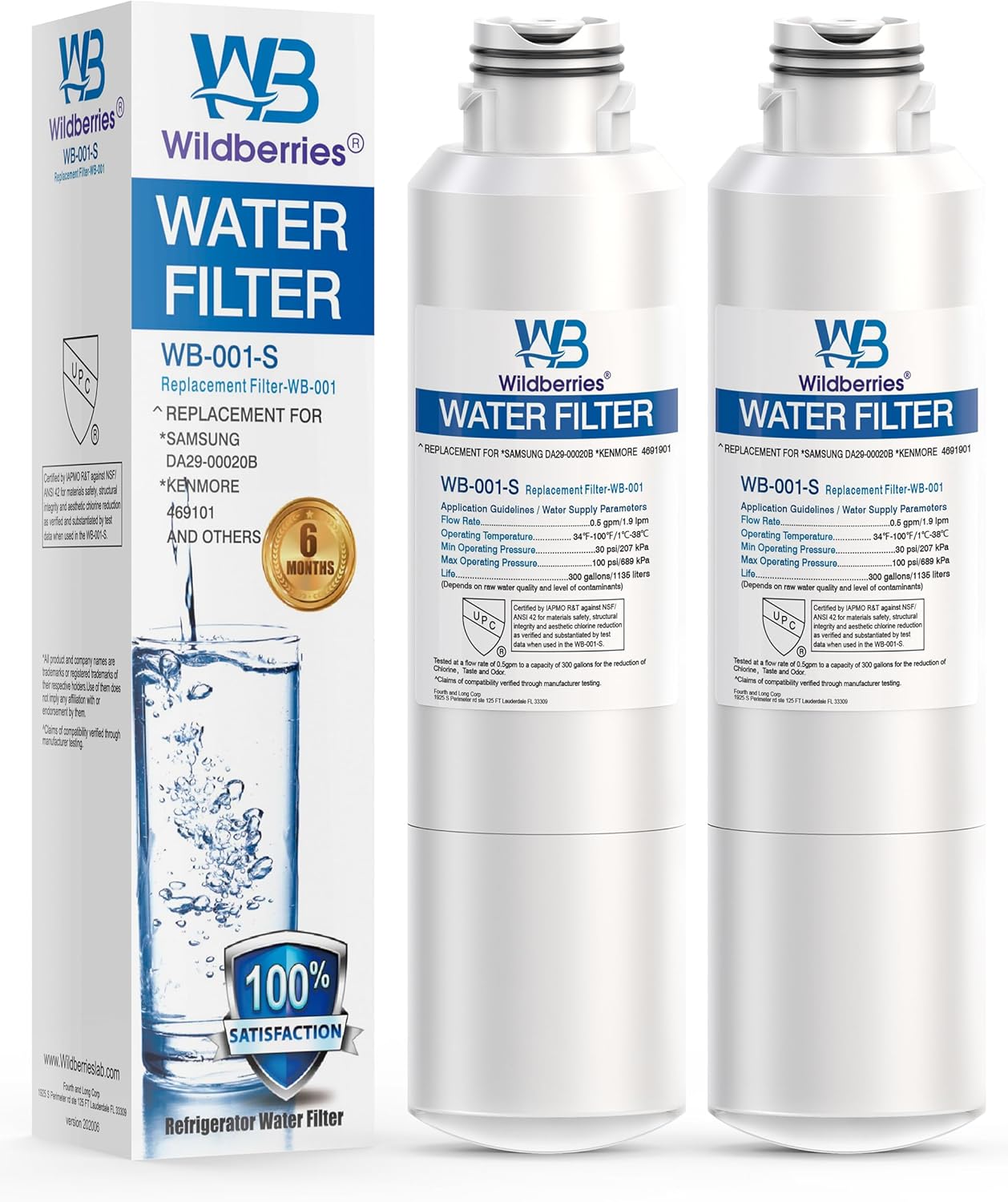 Wildberries DA29-00020B Replacement Water Filter for Samsung Models
