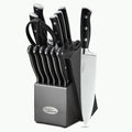 Marco Almond Almond Kitchen Knife Set with Block - Built-in Sharpener