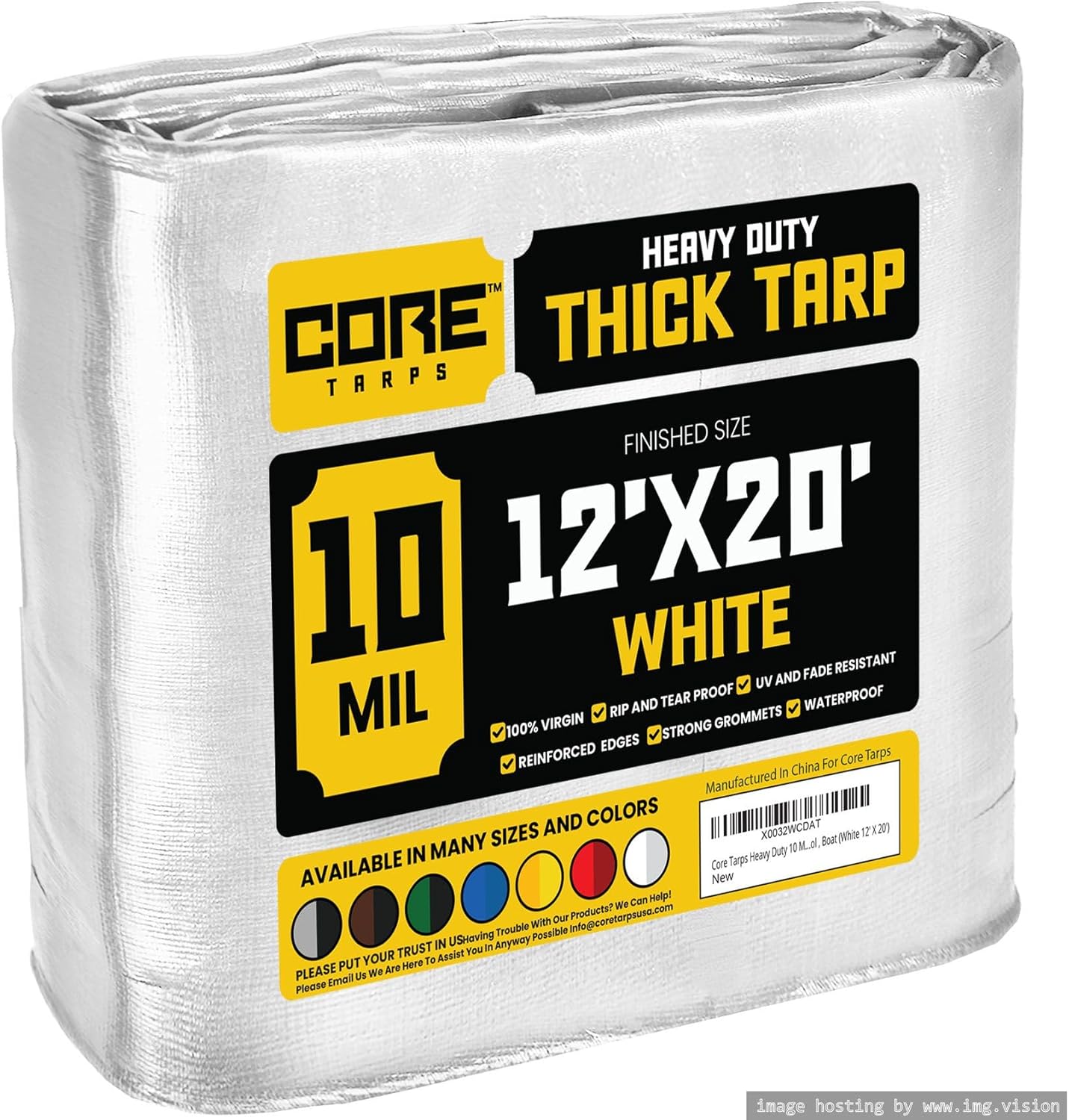 Heavy Duty 10 Mil Tarp Cover for All Weather Protection