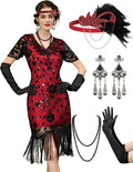 YESSA Flapper Dresses 1920s Great Gatsby Fringe Dress - Elegant
