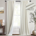 DANCURTON 104 in Blackout Linen Curtains - Full Blackout, Thermal