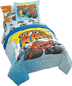 Jay Franco Blaze and The Monster Machines Twin Bed Set for Kids