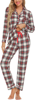 Anjue Pajamas for Women Soft Button Up Set for Ultimate Comfort