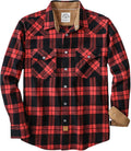 Dubinik Flannel Shirt for Men Western Pearl Snap Long (Style ZB63)