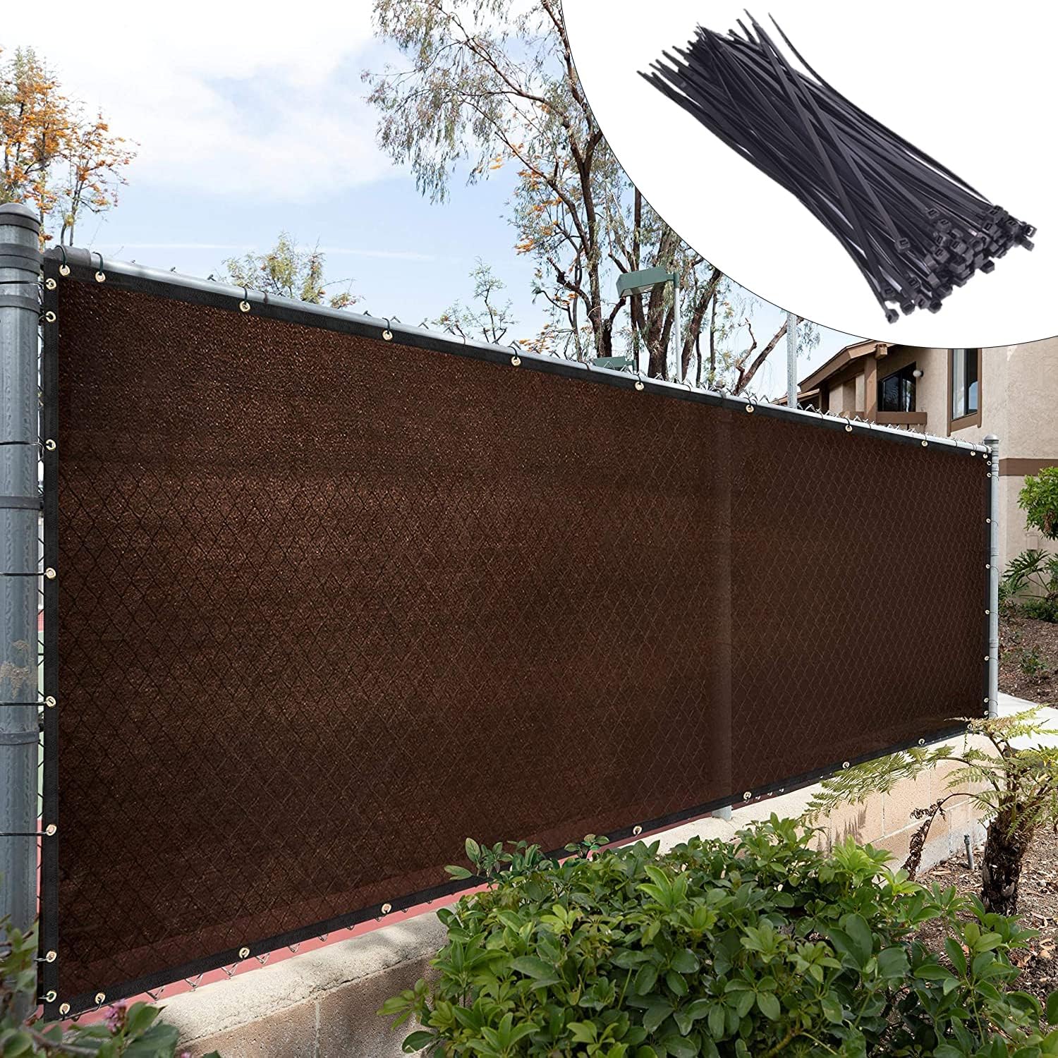 Royal Shade 6ft x 175ft Brown Fence Privacy Screen for Outdoor Use