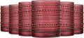 Ruby Hobnail Drinking Tumbler Set of 6 - Vintage 11 OZ Bubble Glass