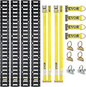 VEVOR E Track Tie-Down Rail Kit for Secure Cargo Transport