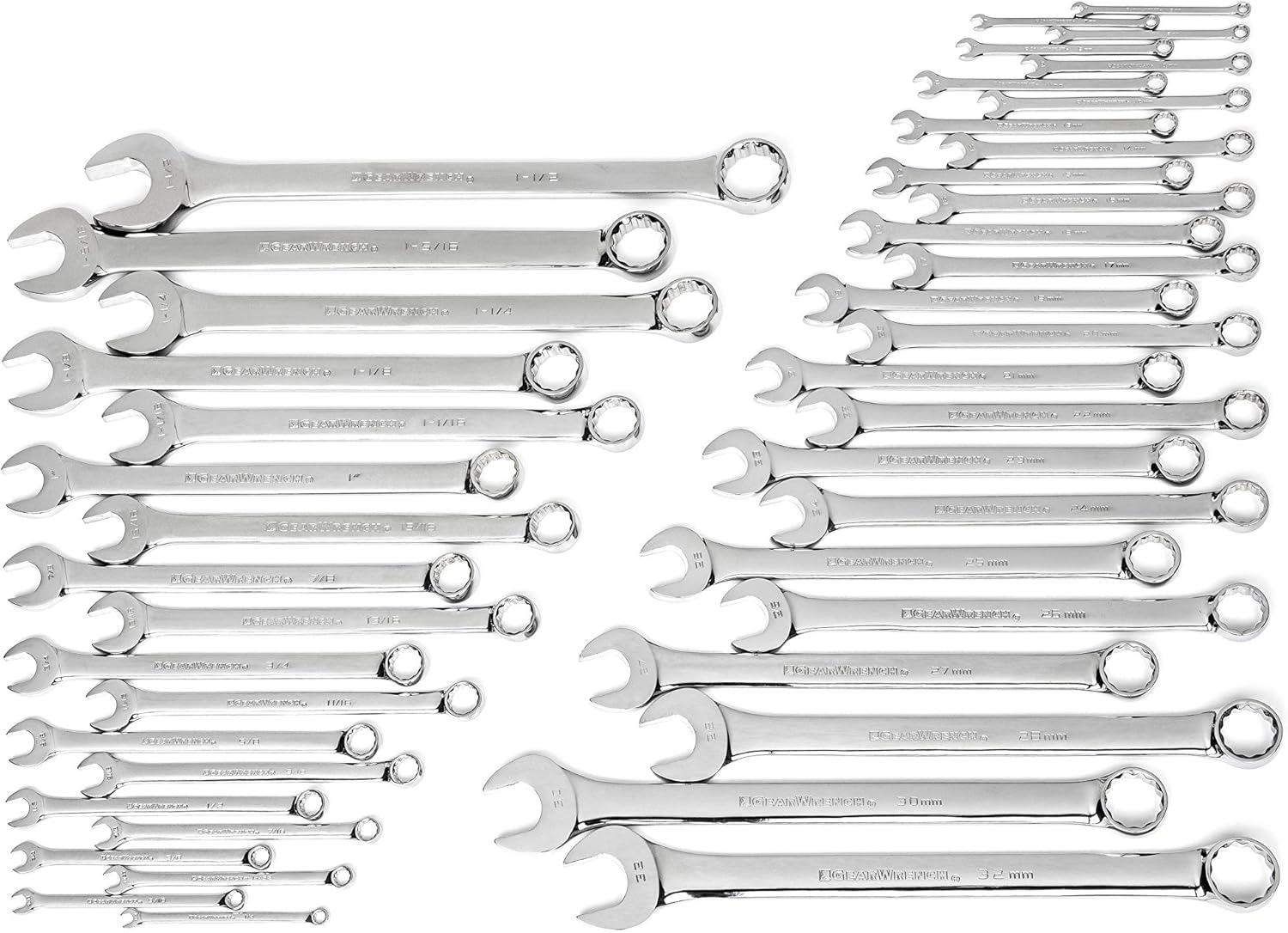 GEARWRENCH 44 Pc. Master Combination Wrench Set for Every Task