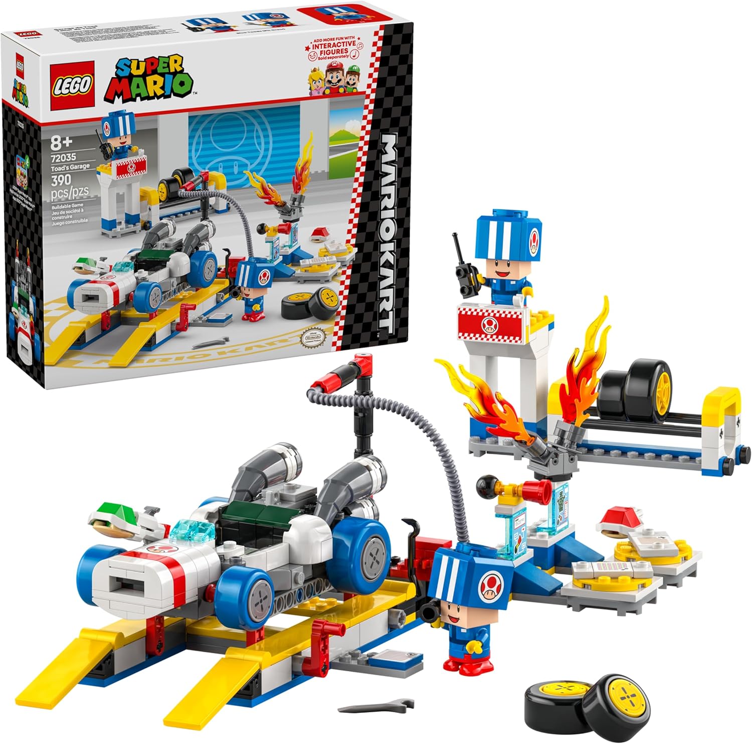LEGO Super Mario Mario Kart Toad's Garage Building Set for Kids