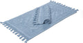 Cotton Woven Jacquard Bathroom Rug Set of 2 - Soft, Non-Slip Mats