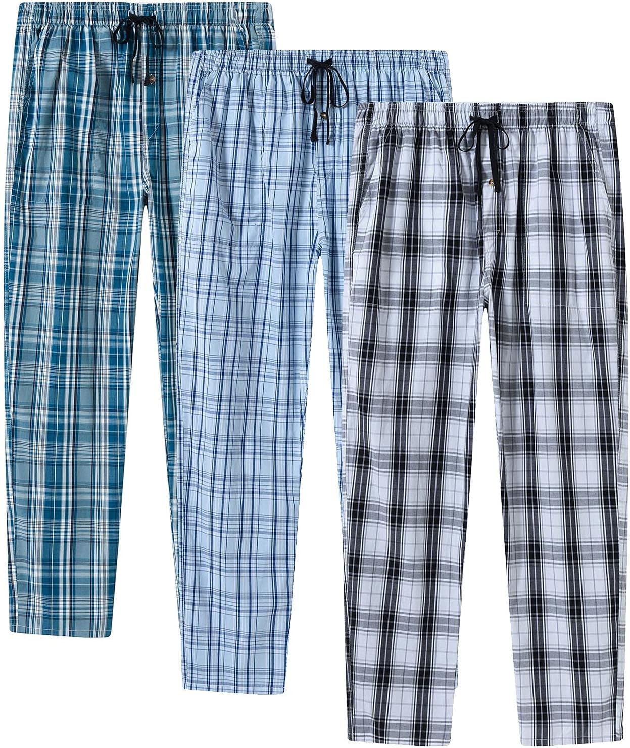 MoFiz Mens Cotton Pajama Pants Lightweight Lounge Sleepwear