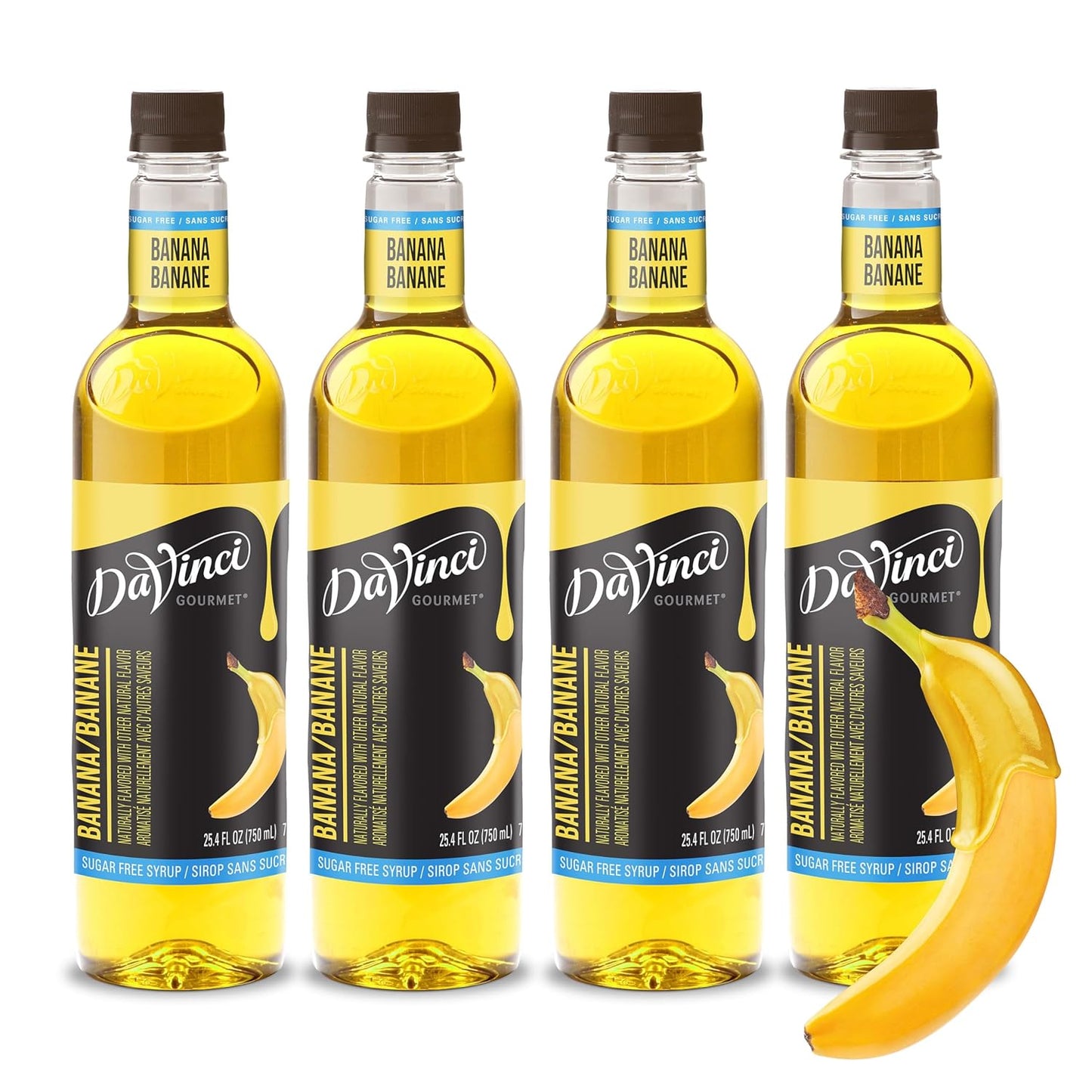 Sugar-Free Banana Syrup for Coffee and Desserts - 25.4 Fl Oz