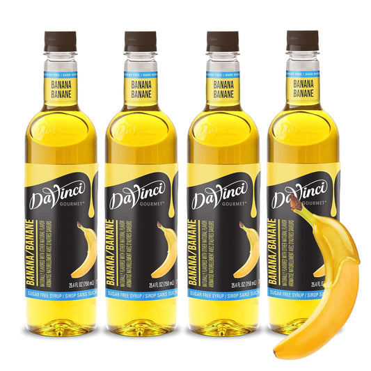 Sugar-Free Banana Syrup for Coffee and Desserts - 25.4 Fl Oz
