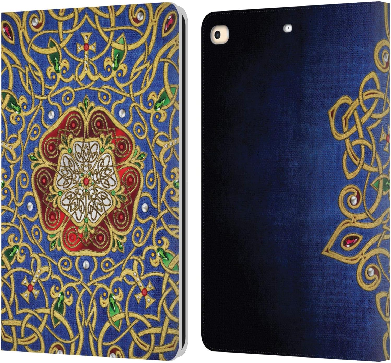 Brigid Ashwood Rose Celtic Wisdom 3 Leather Wallet Case for iPad