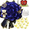 Red Glitter Roses Bouquet 101 Faux Roses - Romantic Long-Lasting Gift